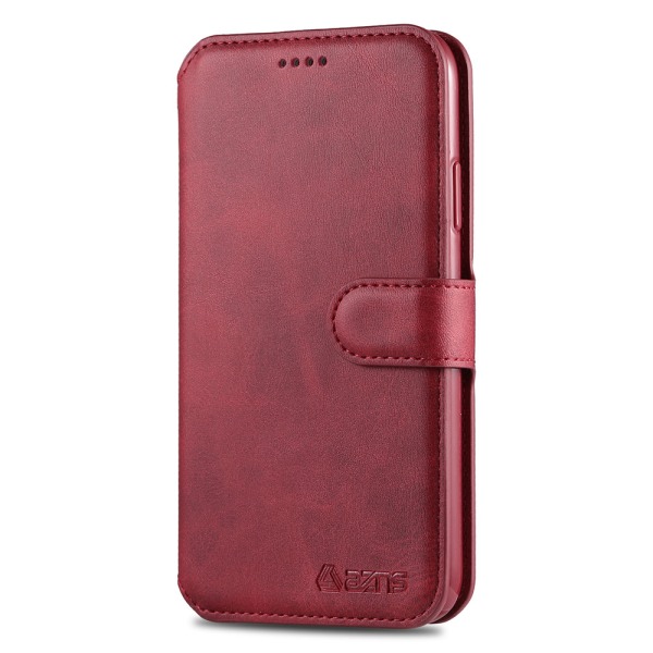 iPhone 12 Mini - Praktisk Stilig YAZUNSHI lommebokdeksel Röd
