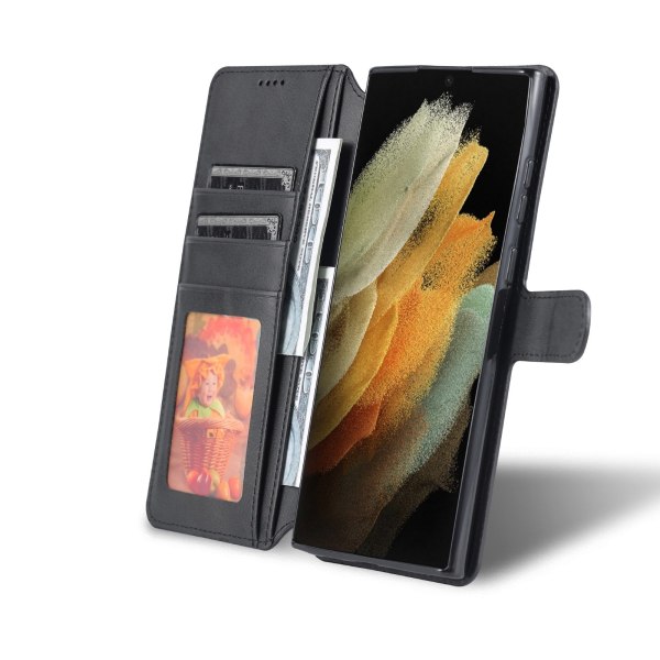 Samsung Galaxy S22 Ultra - Genomtänkt Plånboksfodral Brun
