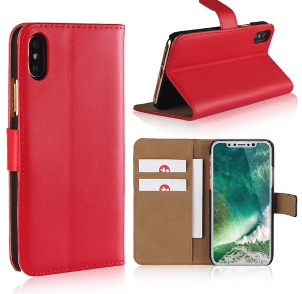 iPhone X - Stilrent Plånboksfodral i Läder Grön