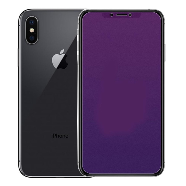 iPhone XS Max Anti Blue-Ray Anti-Fingerprints Skärmskydd Transparent/Genomskinlig