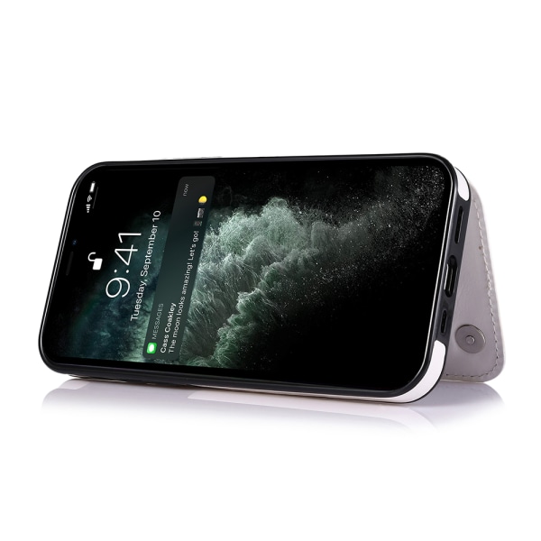 iPhone 13 Mini - Smart Skal med Korthållare Mörkblå