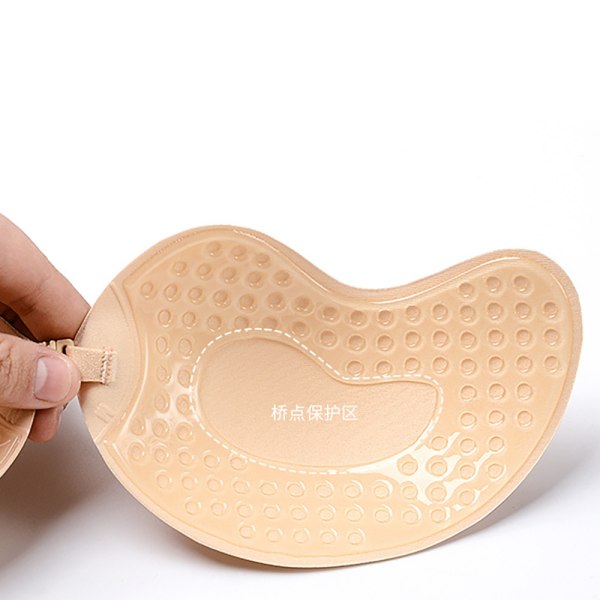 Smidig och Bekväm Självhäftande Push-Up BH Beige D