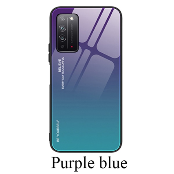 Huawei P40 - Gennemtænkt Nkobee beskyttelsescover Lila/Blå