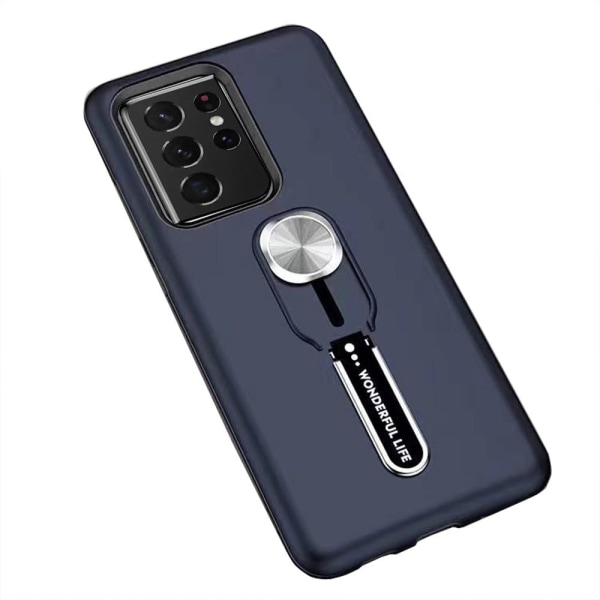 Samsung Galaxy S21 Ultra - Gennemtænkt cover med holder Blå