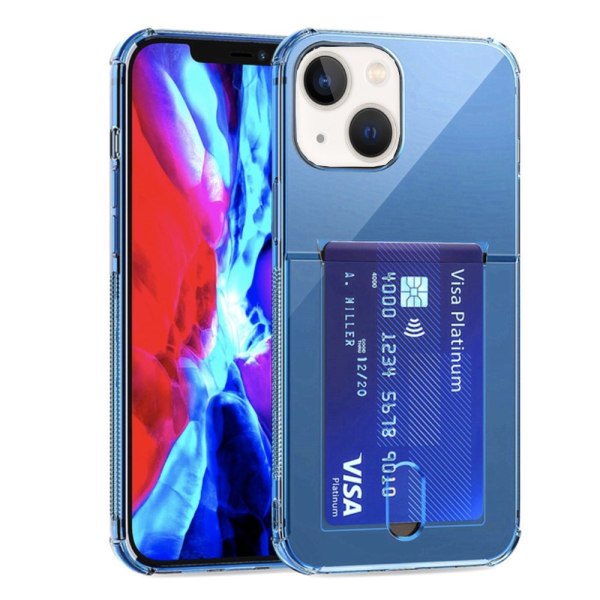iPhone 13 Mini - Smart beskyttelsesdeksel med kortholder Blå