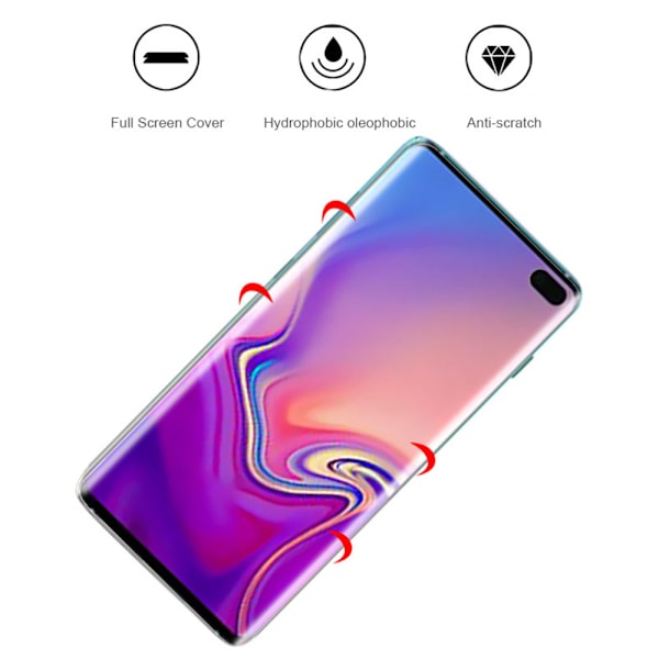 HuTech Skärmskydd - Samsung Galaxy S10 Plus Transparent/Genomskinlig