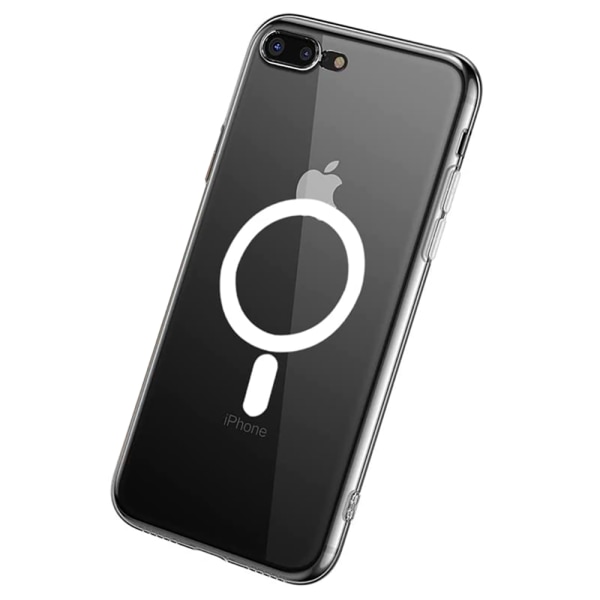 iPhone 8 Plus - Magnetisk deksel Genomskinlig