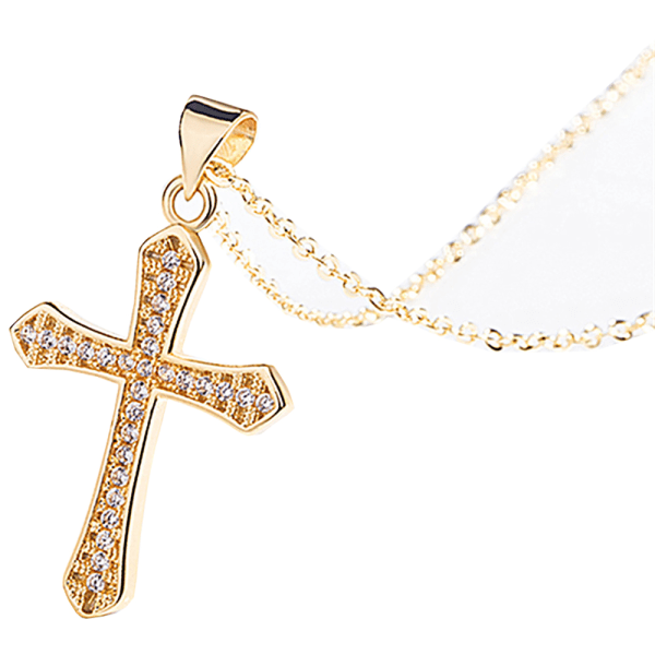 Stilsäkert Elegant Kors Halsband Guld