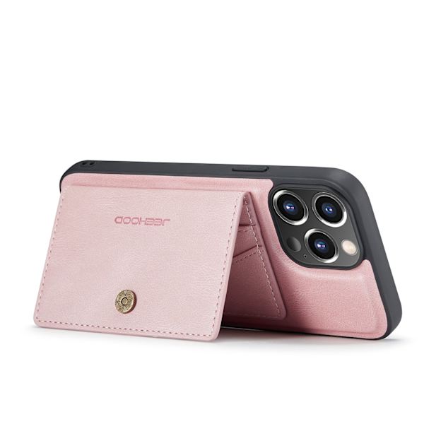 iPhone 14 Pro - Stilrent Praktiskt Skal med Korth�llare Roséguld