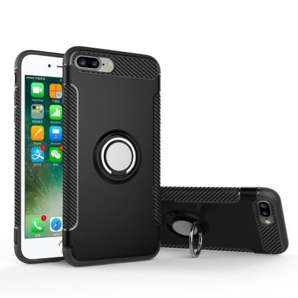 iPhone 7 PLUS - HYBRID Stötabsorberande skal med Ringhållare Guld