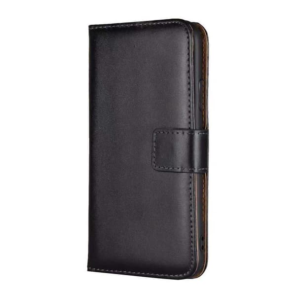 Plånboksfodral i Läder för iPhone XS MAX (TOMKAS) Svart Svart