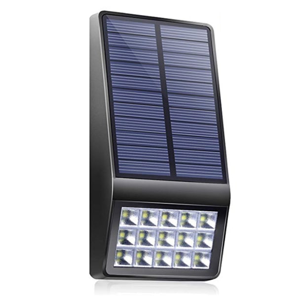 Soldriven Utelampa med automatisk sensor (LED) Svart