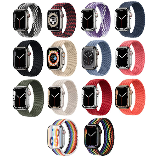 Elastiska Armband för Apple Watch 42mm/44mm/45mm/49mm Grå S