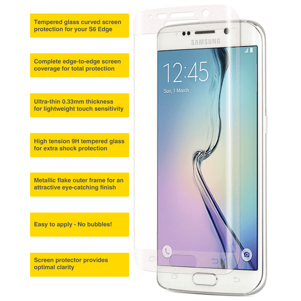 Samsung Galaxy S6 Edge - EXXO-Skärmskydd 3D (9H) Curved Clear