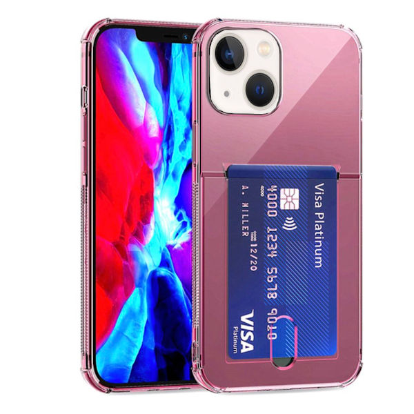 iPhone 13 - Skal med Korthållare Fluorescerande Gul