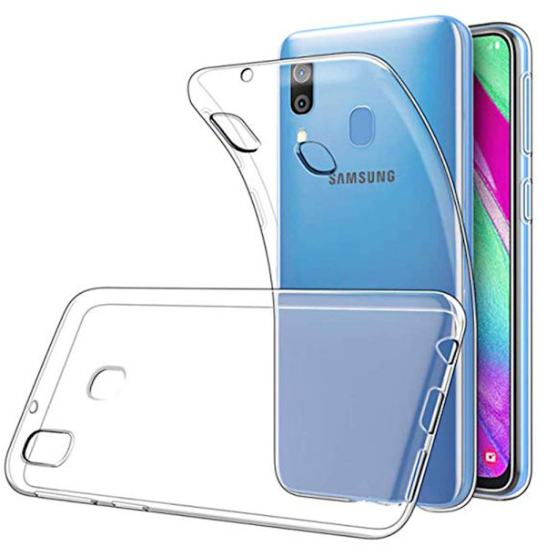 Smart Stöttåligt Silikonskal - Samsung Galaxy A40 Transparent/Genomskinlig Transparent/Genomskinlig