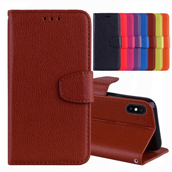 Elegant etui med kortrum og pung - iPhone XS Max Orange