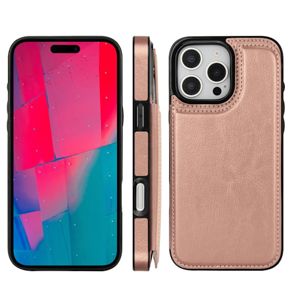 iPhone 16 Pro Max  Kort, skydd & stil i ett från NKOBEE Rosa