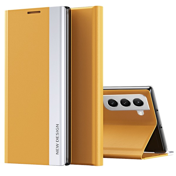 Samsung Galaxy S23 Fodral - Spegelfinish & kickstand Vit