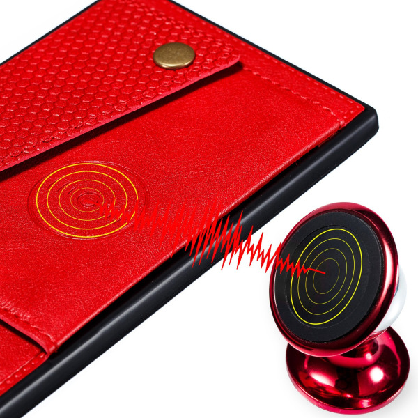 Samsung Galaxy A53 5G - Stilig praktisk deksel med kortholder Röd