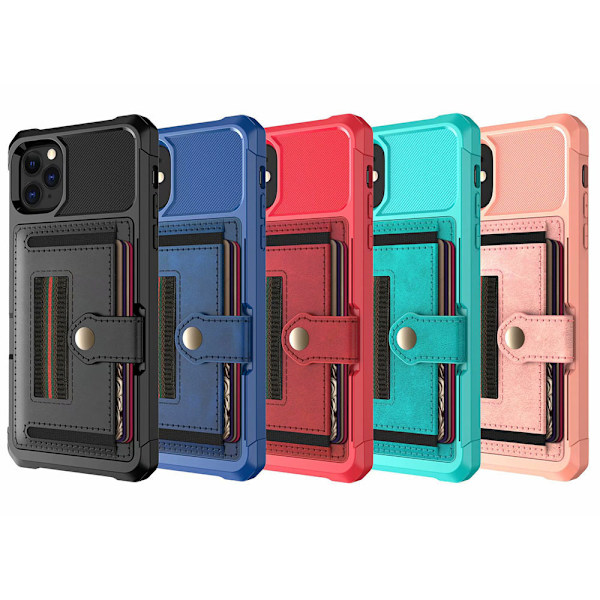 iPhone 11 Pro Max - Praktiskt Skal med Korthållare Grön