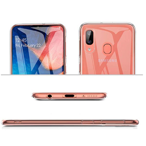 Samsung Galaxy A20E - Beskyttende silikonecover (FLOVEME) Transparent/Genomskinlig