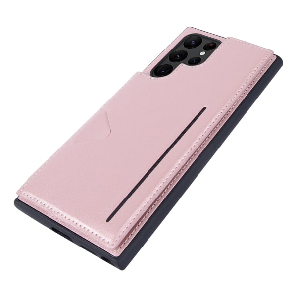 Samsung Galaxy - Etui med kortholder Roséguld S23 Ultra