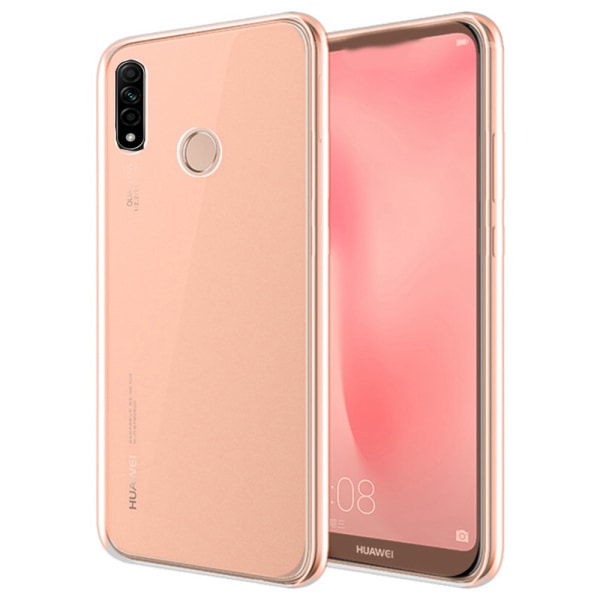 Huawei P40 Lite E - Genomtänkt Dubbelsidigt Silikonskal Guld