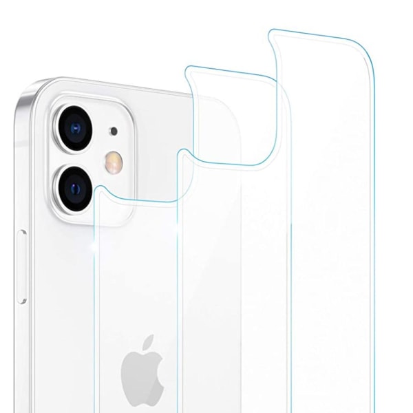 2-PACK Baksida Skärmskydd 9H 0,3mm iPhone 12 Mini Transparent
