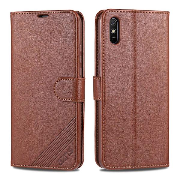 Xiaomi Redmi 9AT - Skyddande Praktiskt Plånboksfodral Brun