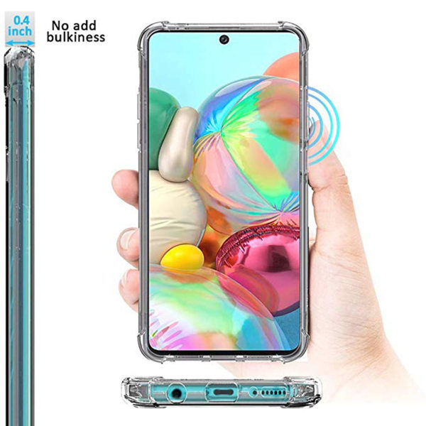 Iskunkestävä silikonikuori - Samsung Galaxy A71 Svart/Guld