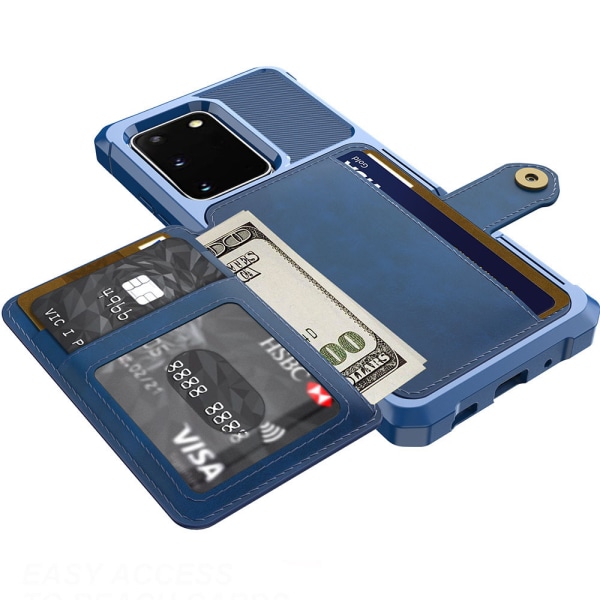 Samsung Galaxy S20 - Beskyttelsesdeksel med kortholder Roséguld