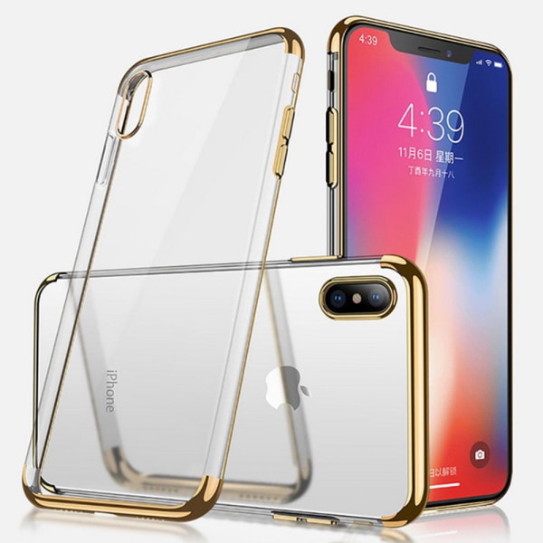 Effektfullt Skal av mjuk Silikon till iPhone XR Guld Guld