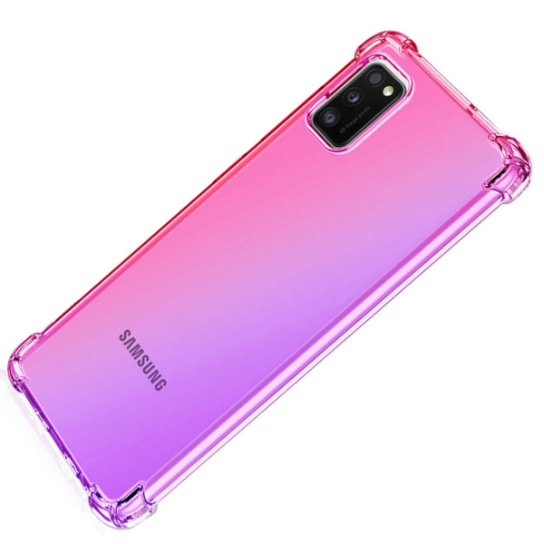 Samsung Galaxy A41 - Elegant solid silikondeksel Blå/Rosa