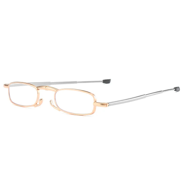 Hopfällbara Läsglasögon Unisex Gold +2