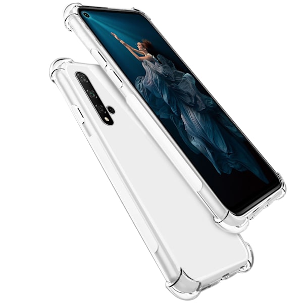 Huawei Nova 5T - Stilrent Skyddande Silikonskal (Floveme) Transparent/Genomskinlig