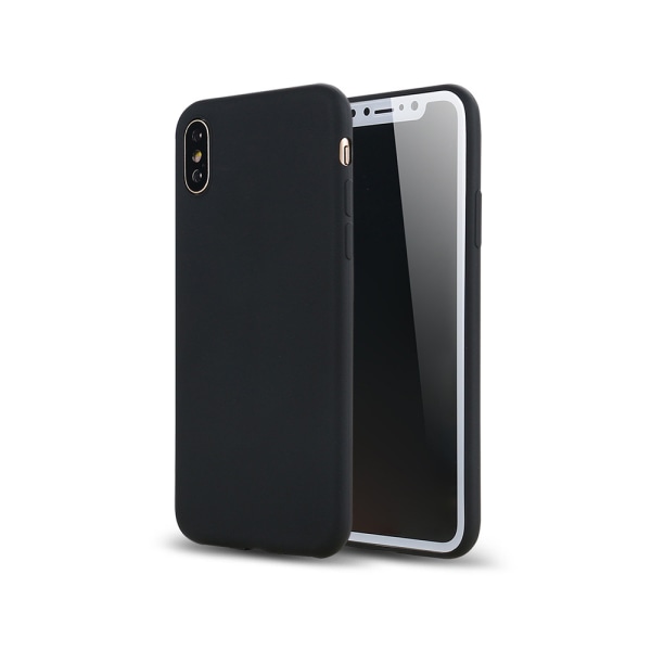 iPhone X/XS - Effektivt TPU Silikone Cover fra NKOBEE Svart