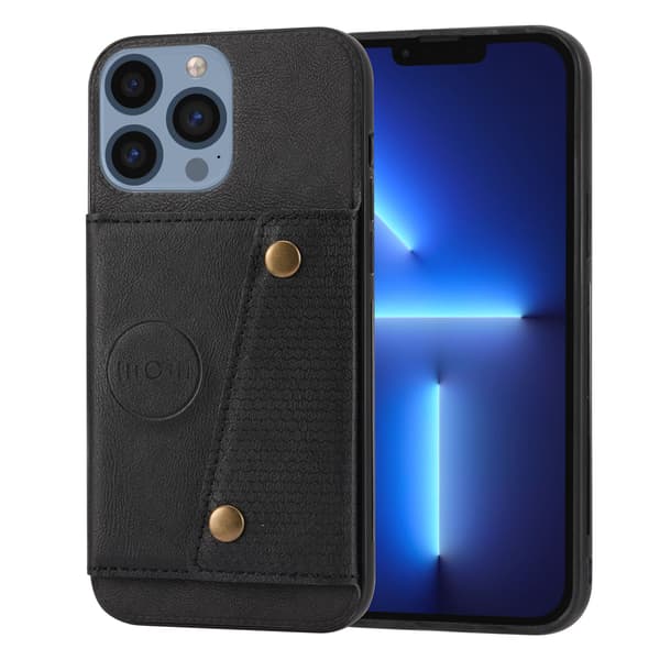 iPhone 14 Pro - Stilfuldt praktisk etui med kortholder Grå