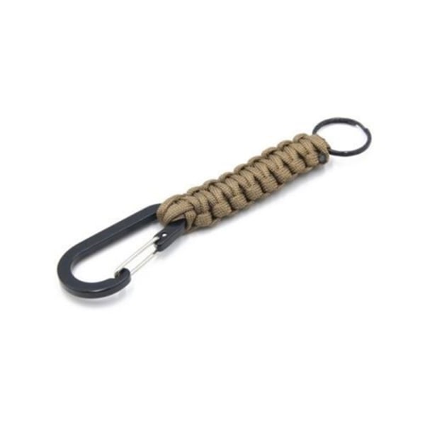 Holdbar Paracord Survival nøglering Sand Kamouflage