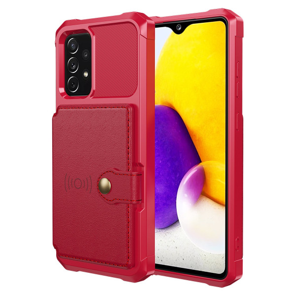Samsung Galaxy A23 5G - Skal Korthållare Röd