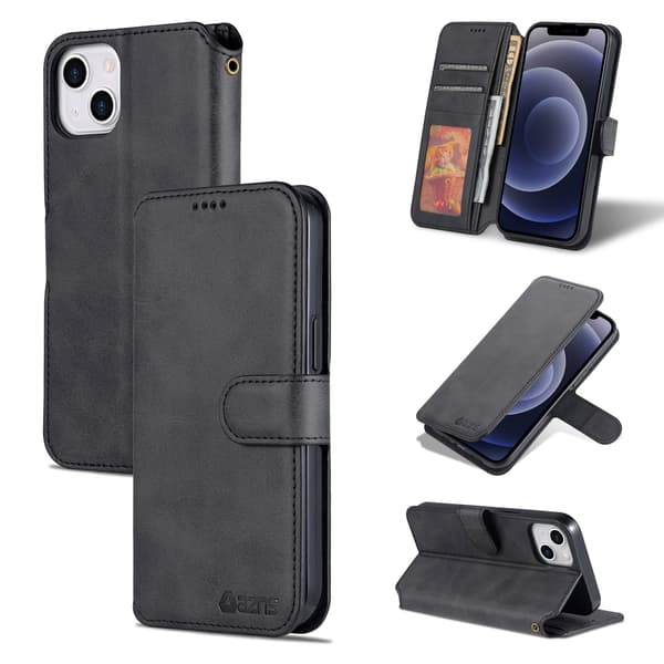 iPhone 14 Plus - Effektfullt Stilsäkert Plånboksfodral (AZNS) Röd