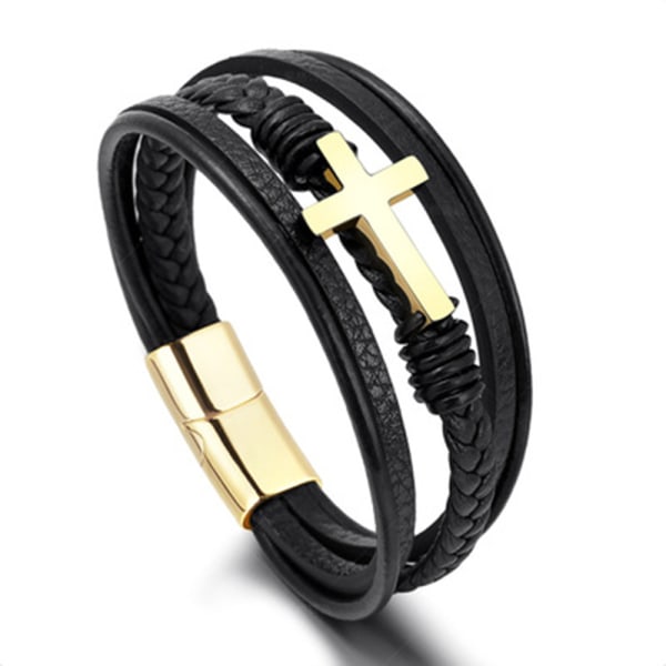 Stilrent Armband KORS (PU-Läder) Guld 19CM