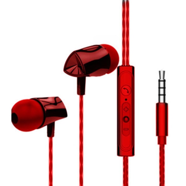 Effektivt dynamiske og komfortable AUX-hovedtelefoner Röd