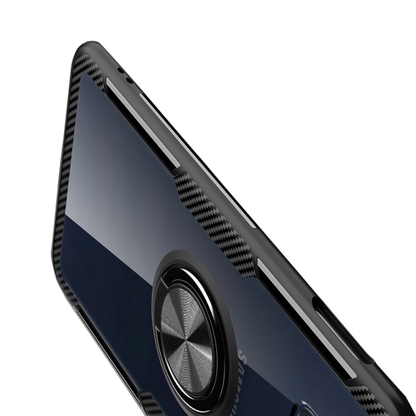 Stilfuldt LEMAN cover med ringholder - Samsung Galaxy S10e Marinblå/Silver