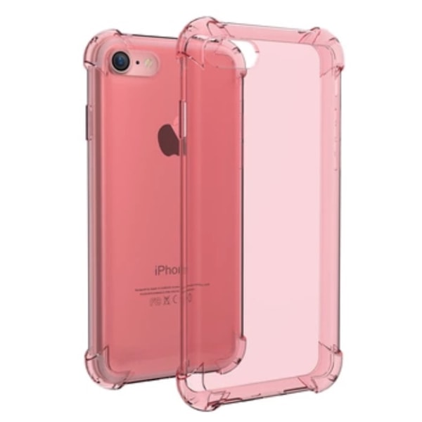 Praktiskt Silikonskal extra tjocka hörn för iPhone 7 Anti-Knock Rosa