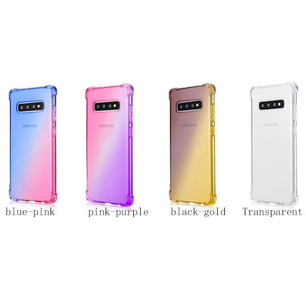 Samsung Galaxy S10E - Smidigt Skyddande Silikonskal Blå/Rosa