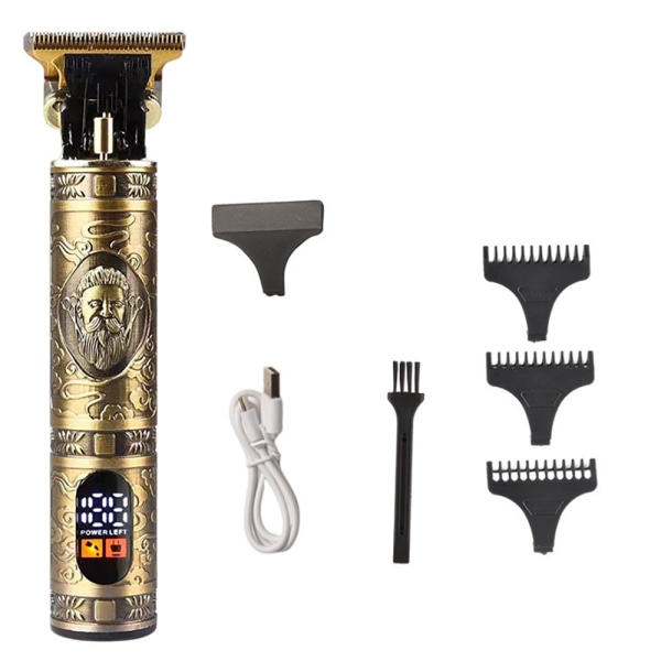 Professionel LED-barbermaskine/trimmer af høj kvalitet BUDDHA