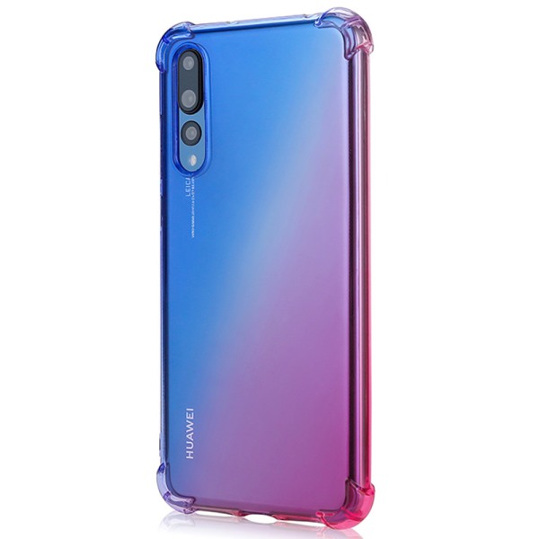 Huawei P20 Pro – Iskunvaimennus Air-Bag Silikonikotelo (FLOVEME) Blå/Rosa