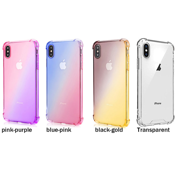 Stilfuldt og smidigt silikoneskal - iPhone XS MAX Blå/Rosa