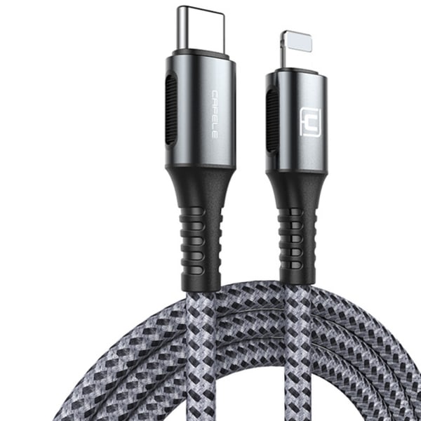 1,2 m kestävä Type-C-Lightning-laturikaapeli Röd